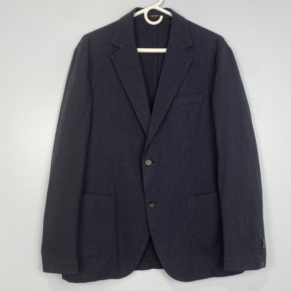 Doppelgänger Men’s Lightweight Cotton Sport‎ coat Blazer Blue IT 52 US 42 Preppy